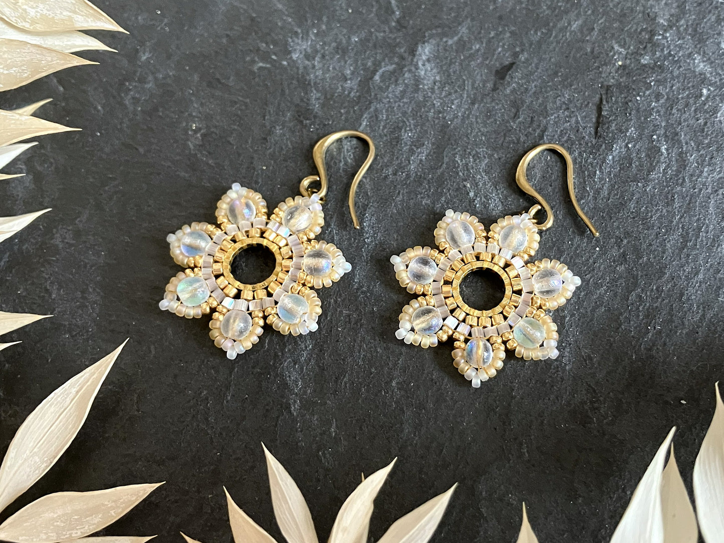 Supply kit for "Girasol" flower earrings