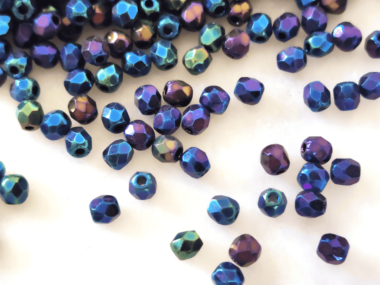 3mm fire-polished beads - galaxy