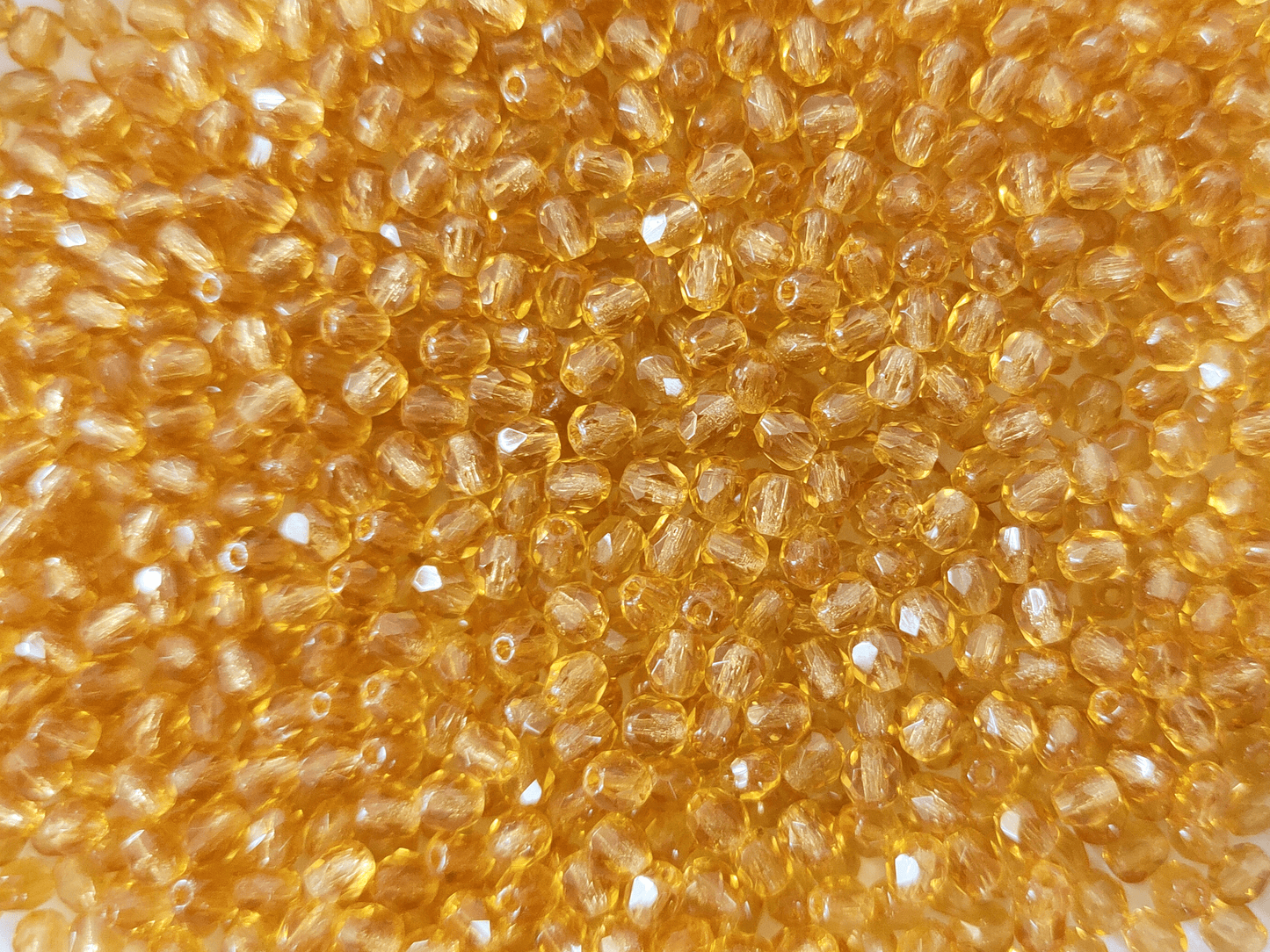 4mm Glasschliffperlen - warmes Orange