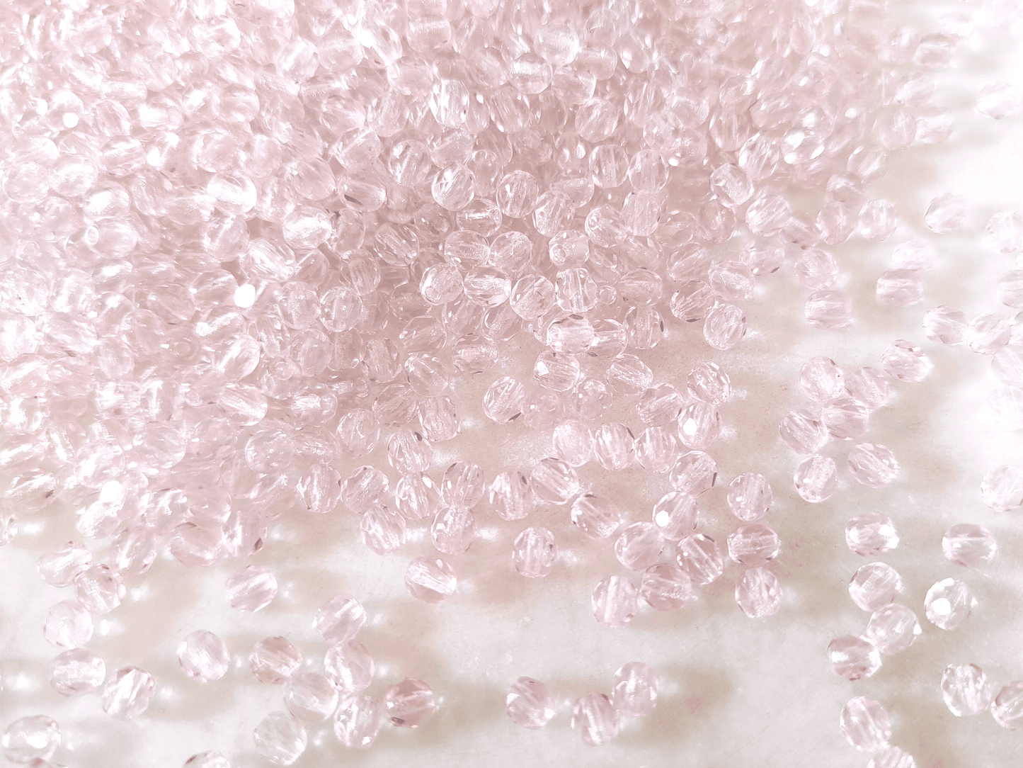 4mm Glasschliffperlen - Pastell Rosa