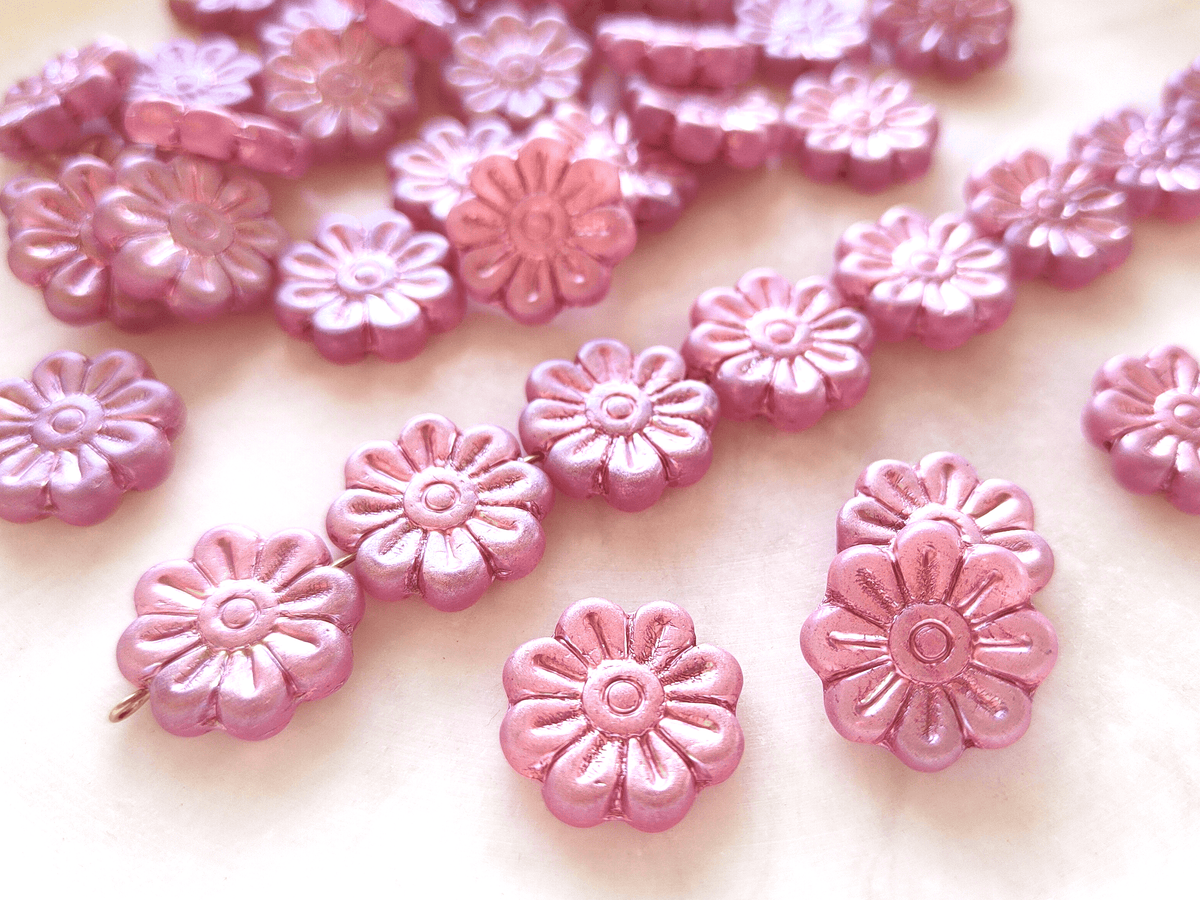 Gänseblümchen 18mm - Pink Schimmer