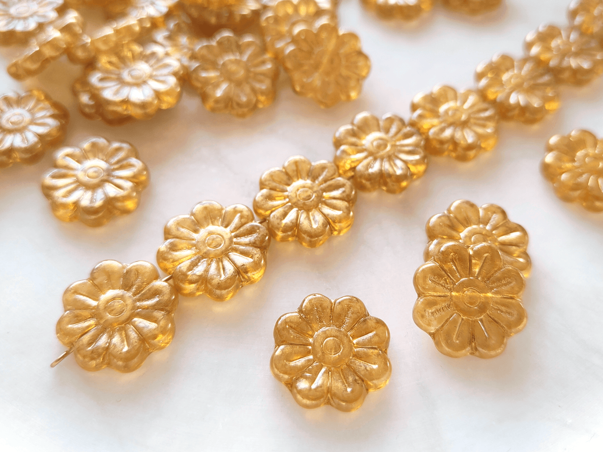 Gänseblümchen 18mm - matt Gold