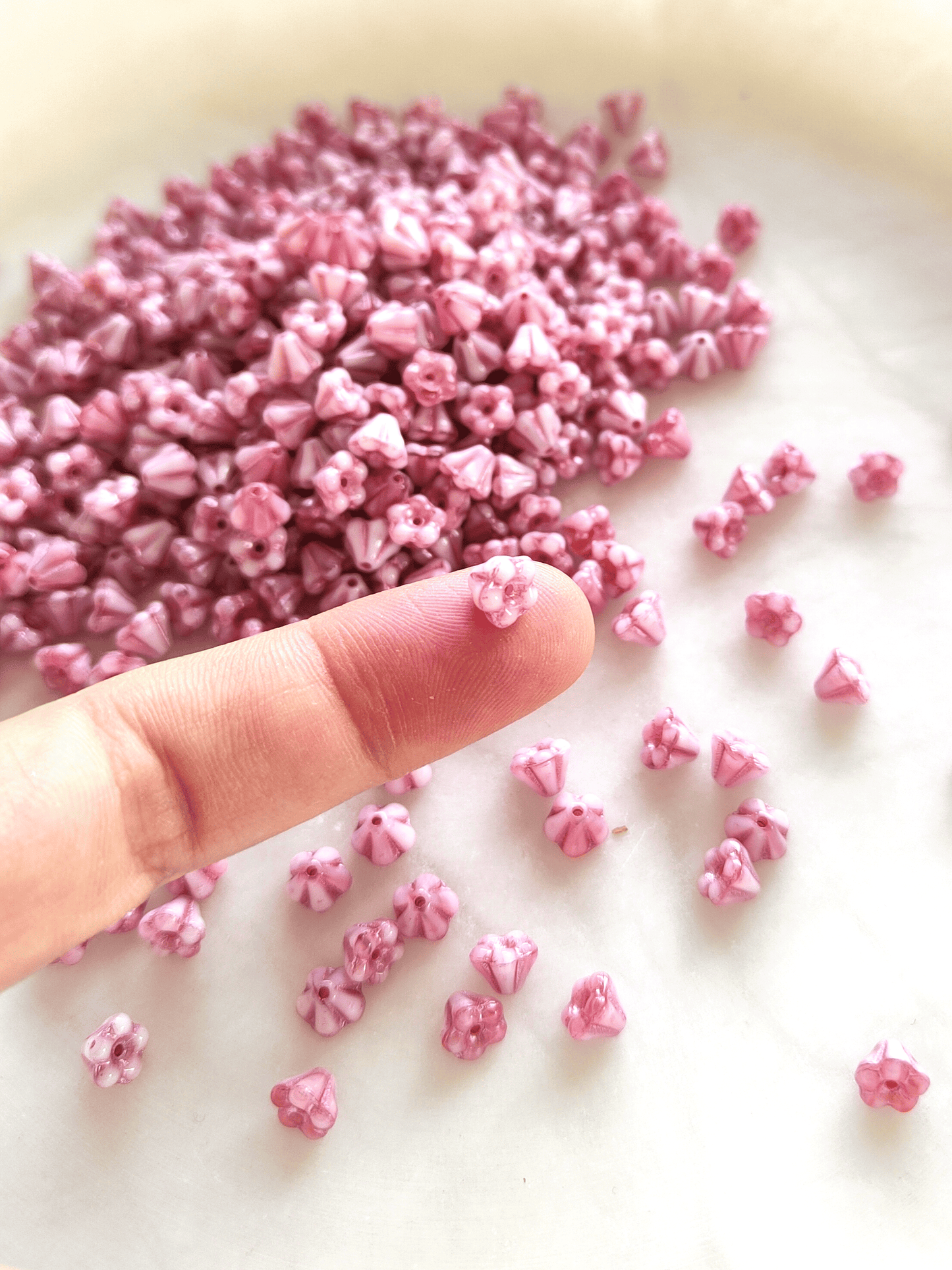 Schlüsselblumen 4x6mm - Rosa & Pink