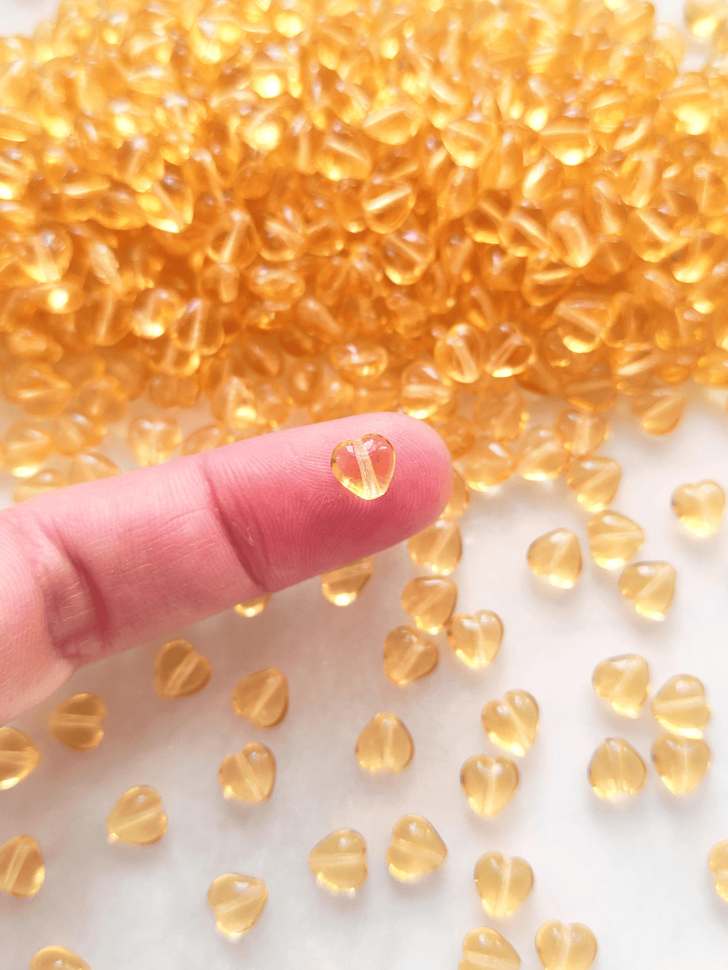 Herzen 6mm - Goldgelb
