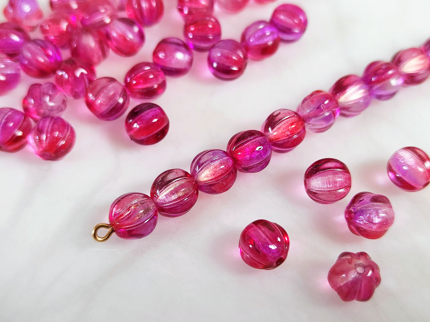 Melonen 8mm - ombre Rot & Pink