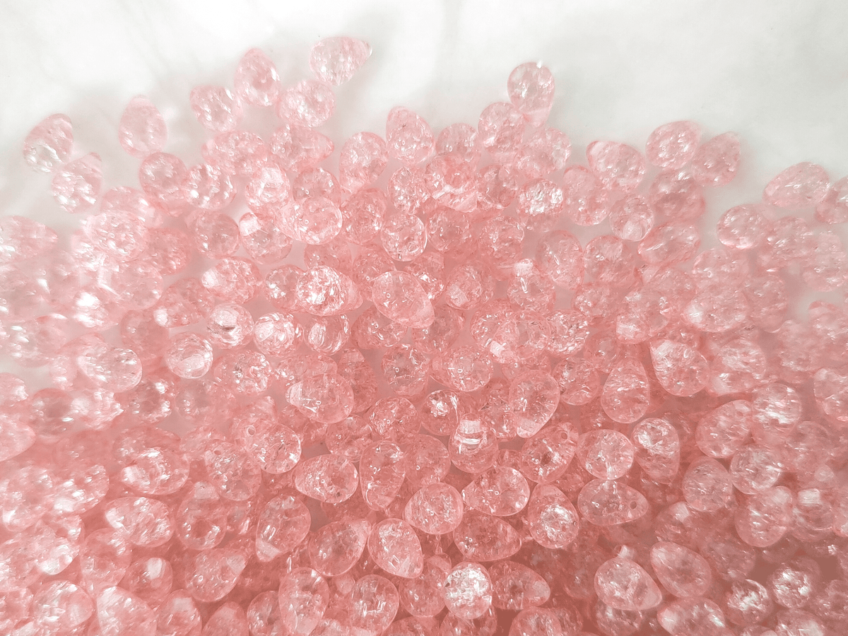Tropfen 5x7mm - Babypink Crackle
