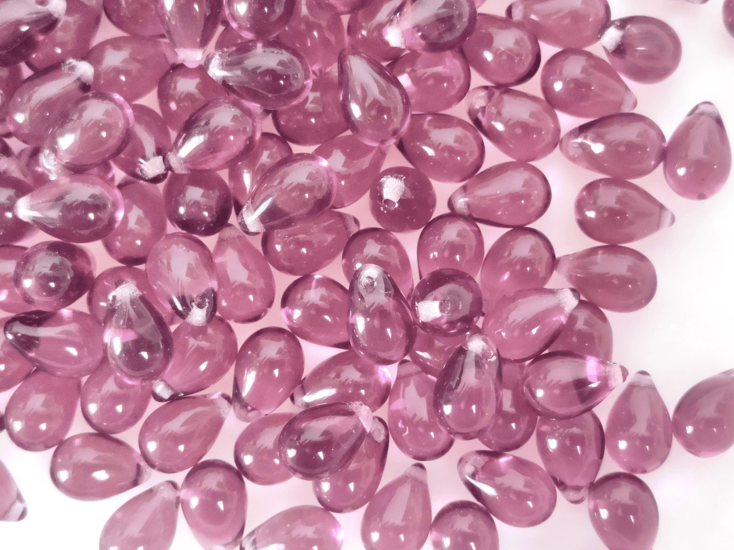 Tropfen 6x9mm - gedeckt Lila