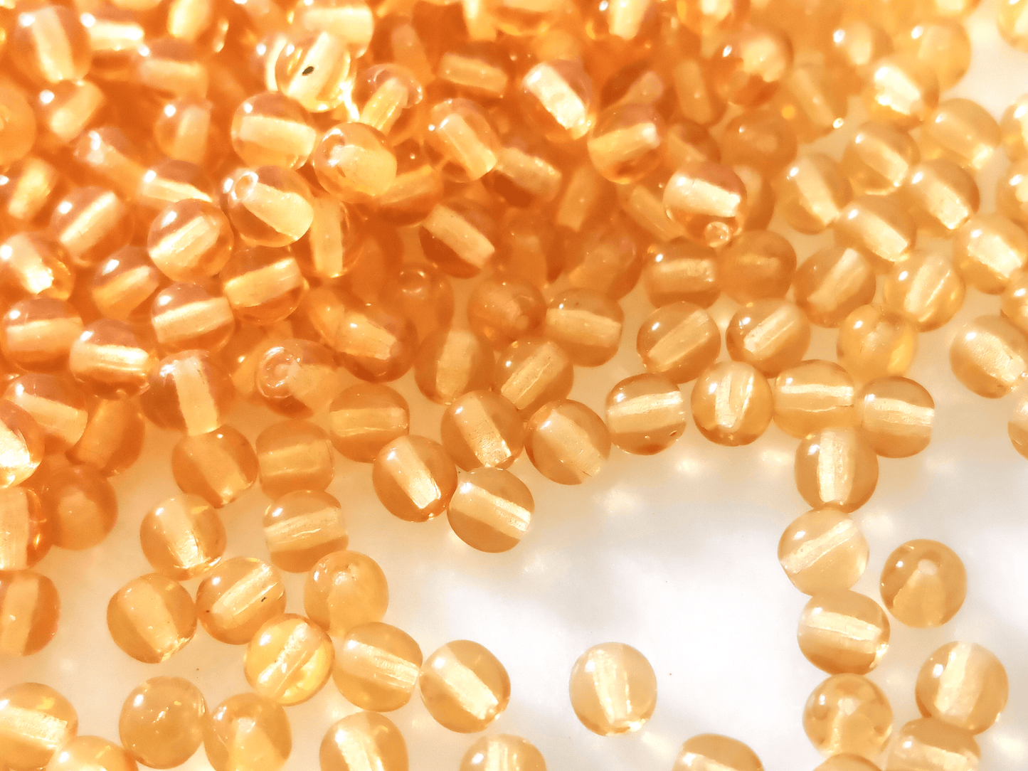 4mm runde Perlen - Orange