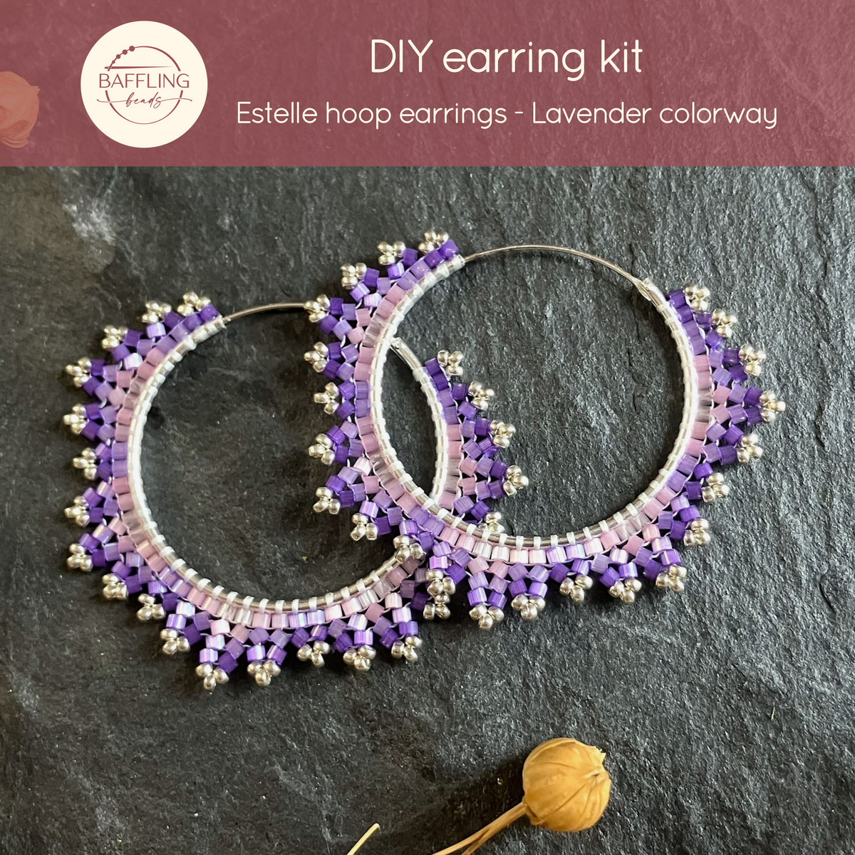 "Estelle" bead kit - lavender blossom