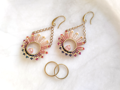 Supply kit for woven "Elaputra" earrings