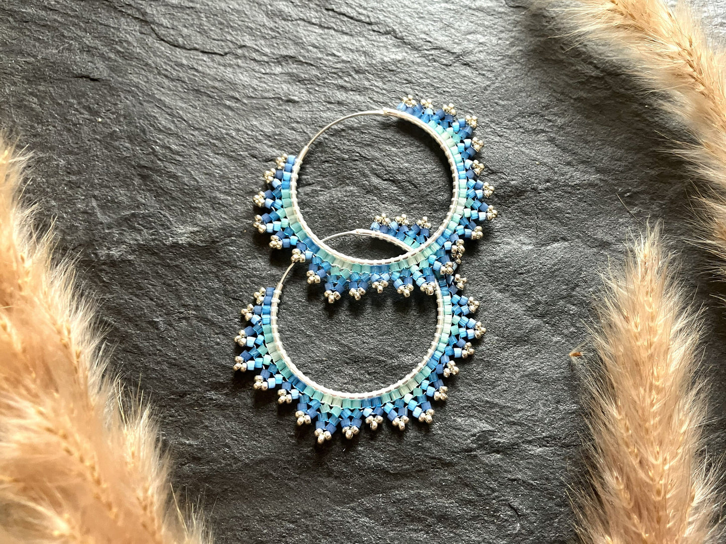 Silver hoop earrings "Estelle" - ocean ave