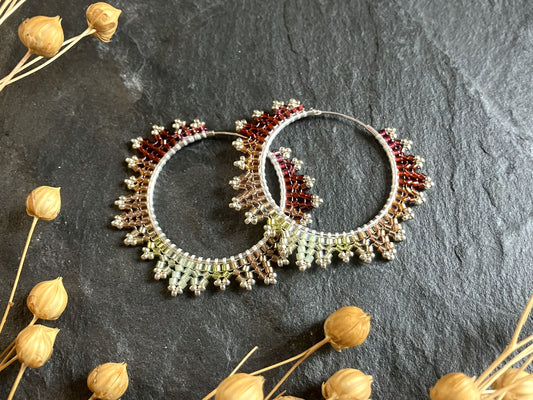 Silver hoop earrings "Estelle" - late autumn