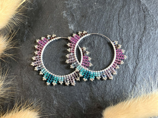 Silver hoop earrings "Estelle" - regal mermaid