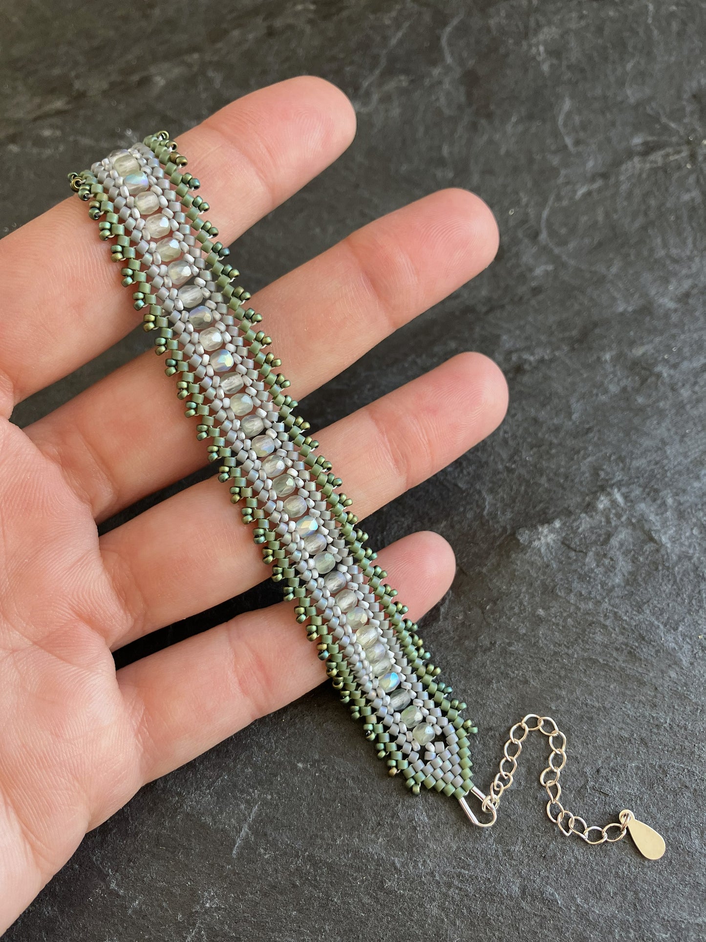 Personalisiertes "Coburn" Armband - Frischer Salbei