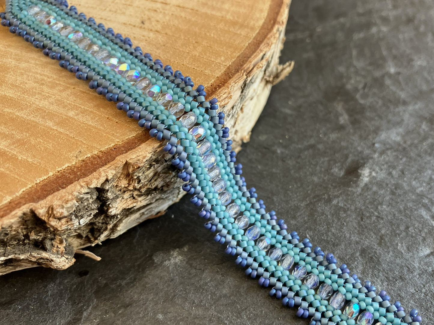 Personalized "Coburn" bracelet - winter blues
