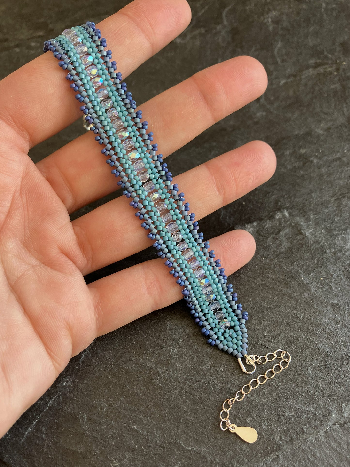Personalized "Coburn" bracelet - winter blues