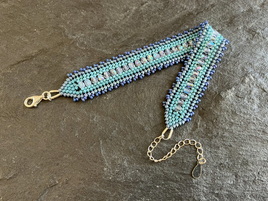 Personalisiertes "Coburn" Armband - Winter-Blues
