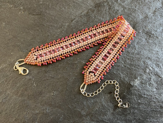 "Coburn" Armband 16cm - Gedeckte Rose