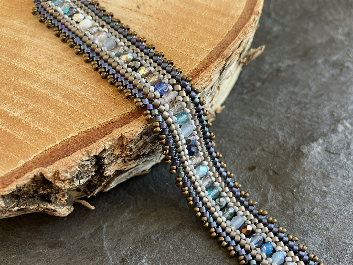 Personalized "Coburn" bracelet - ice & bronze
