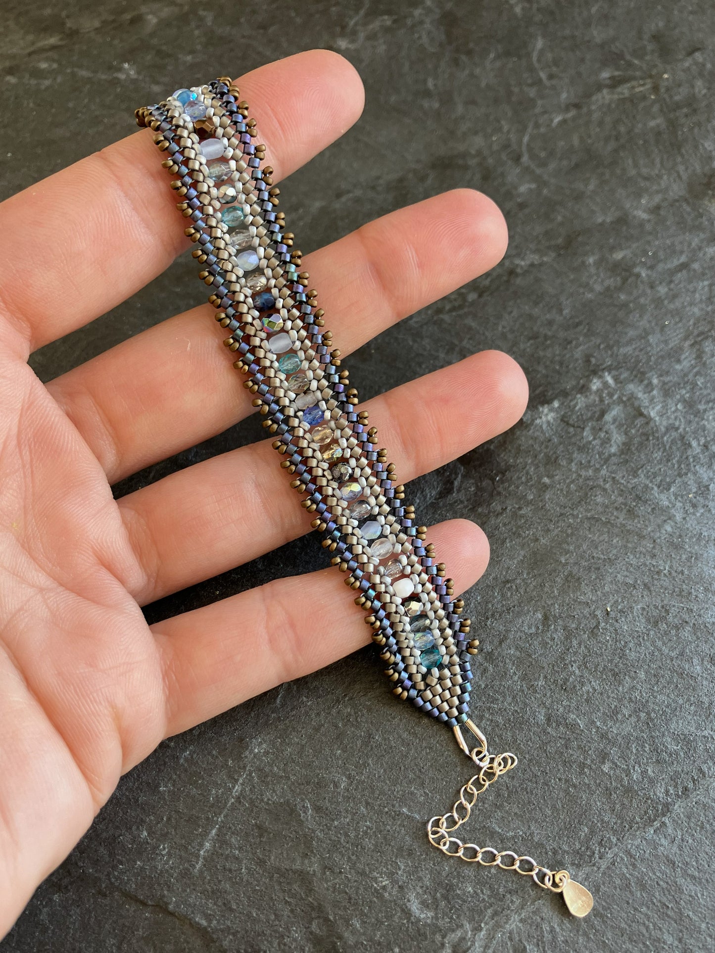 Personalized "Coburn" bracelet - ice & bronze