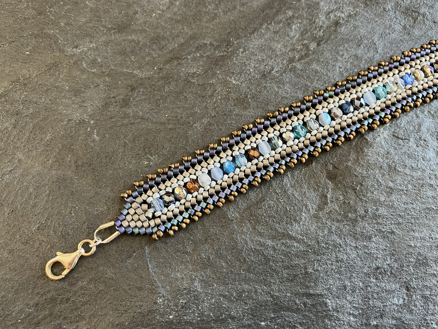 Personalized "Coburn" bracelet - ice & bronze