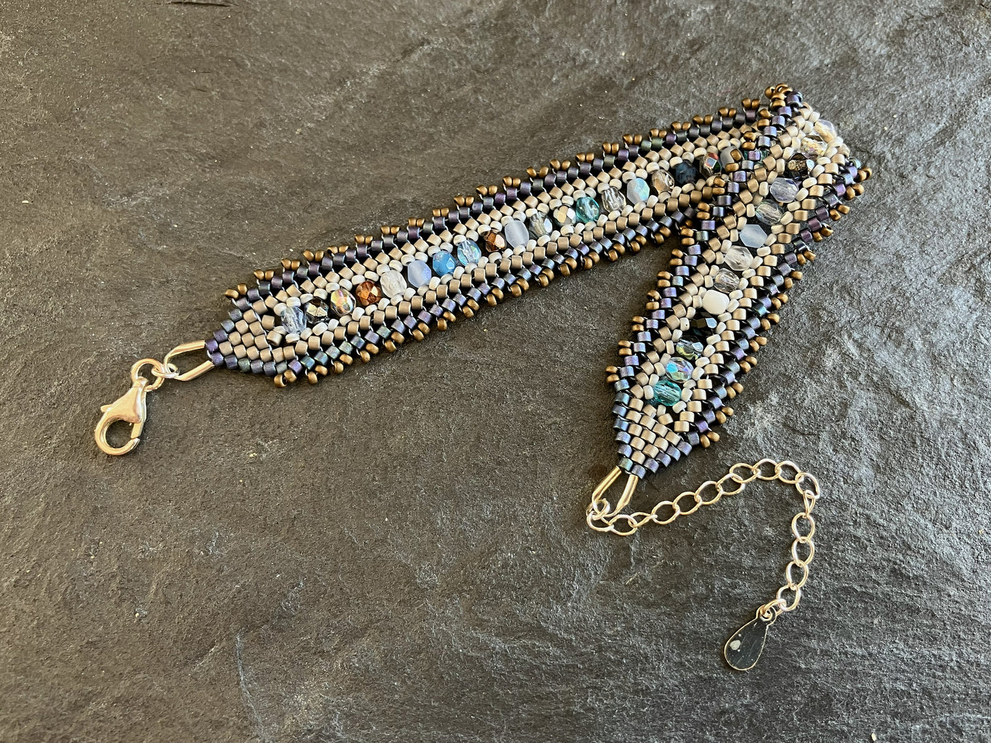 Personalized "Coburn" bracelet - ice & bronze