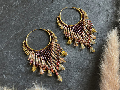 "Lillian" bead kit - flambéed raspberry