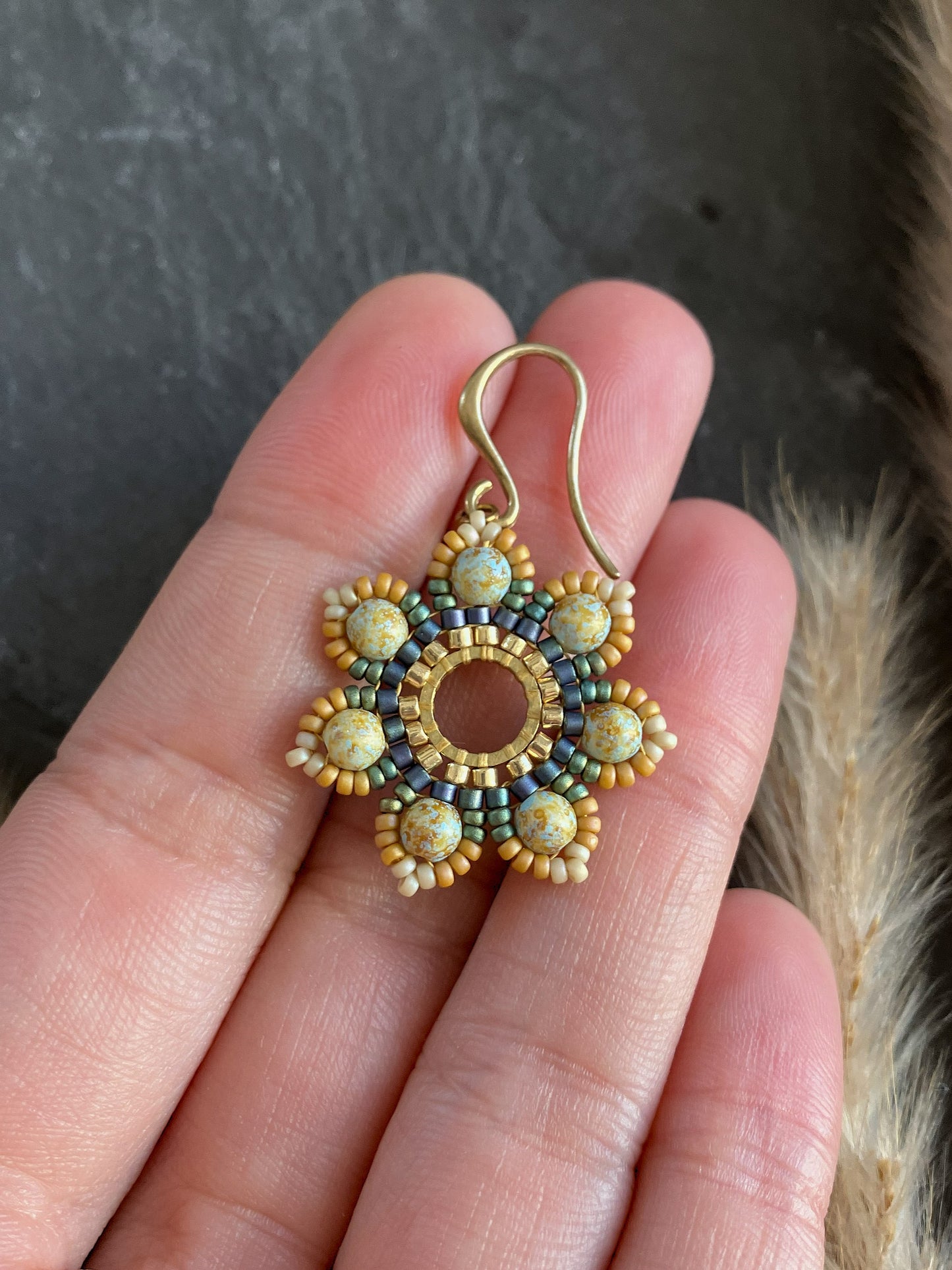 Gewebte Ohrringe "Girasol" - Flechte