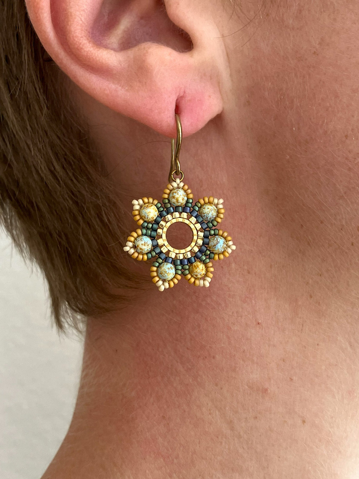 Gewebte Ohrringe "Girasol" - Flechte