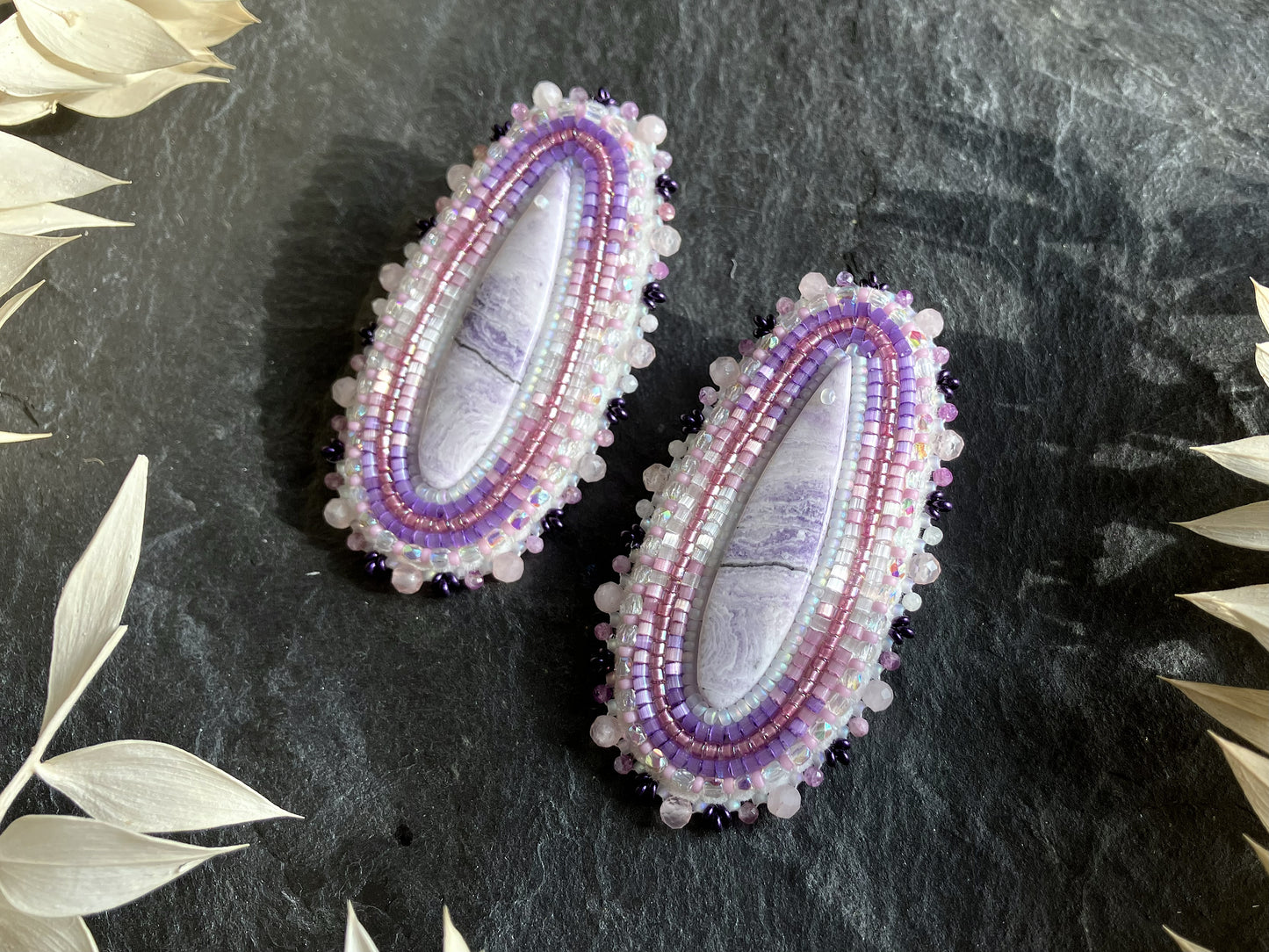 Morado-Opal Ohrringe "Liam" - schillerndes Rosa