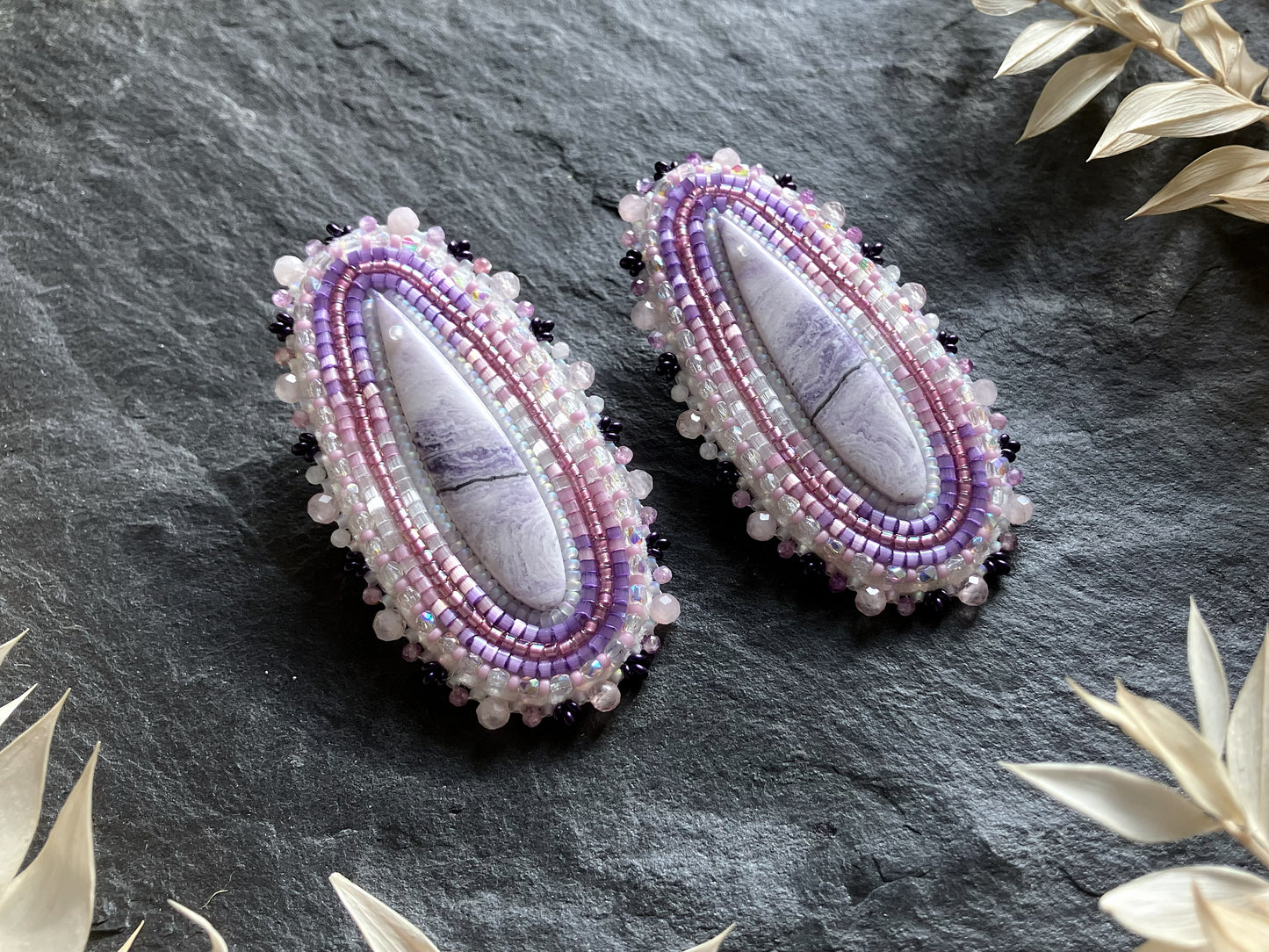 Morado-Opal Ohrringe "Liam" - schillerndes Rosa