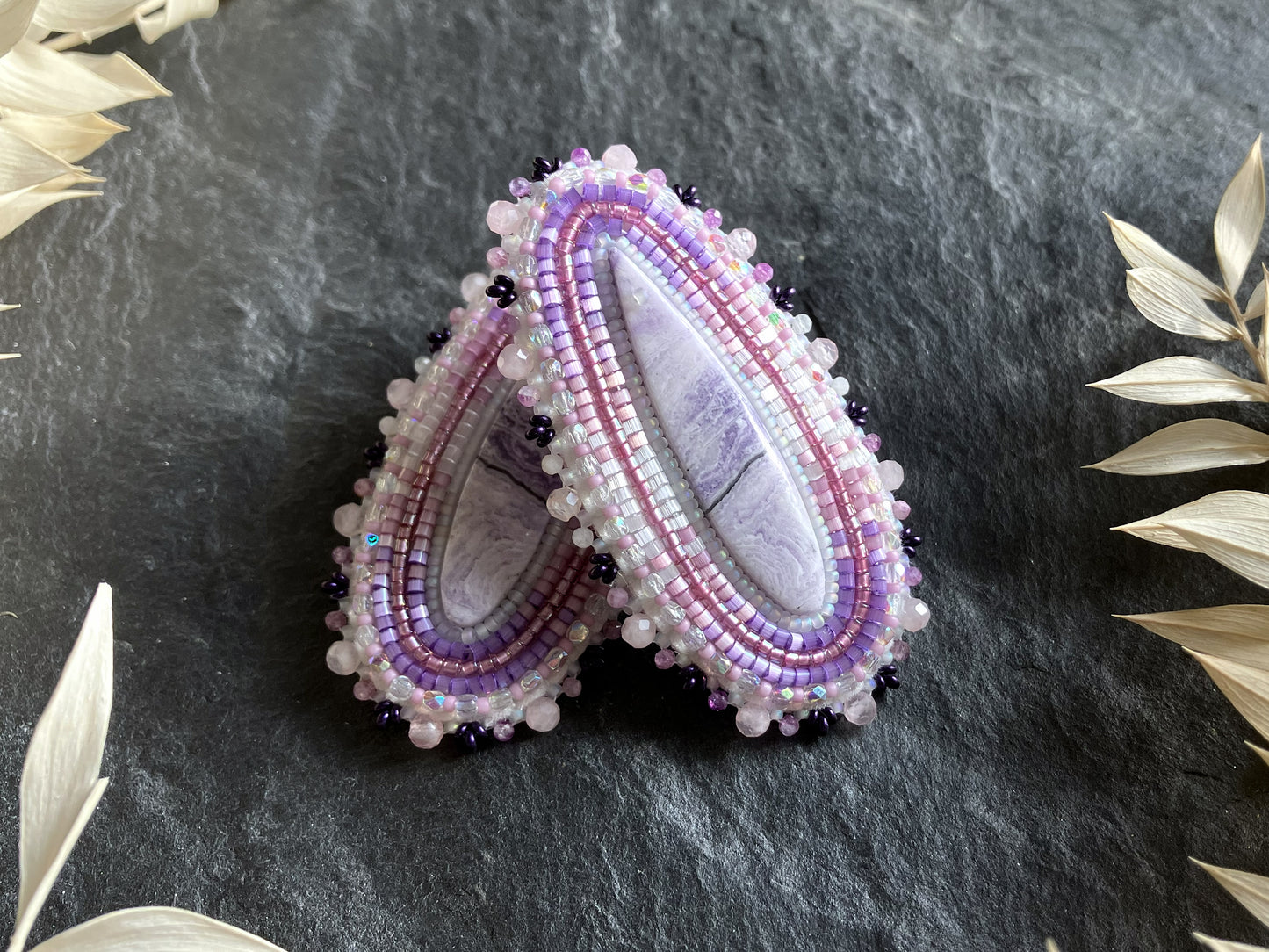 Morado-Opal Ohrringe "Liam" - schillerndes Rosa
