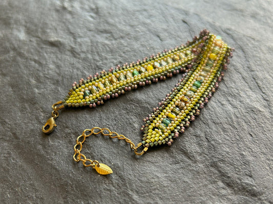 Personalized "Coburn" bracelet - warm green