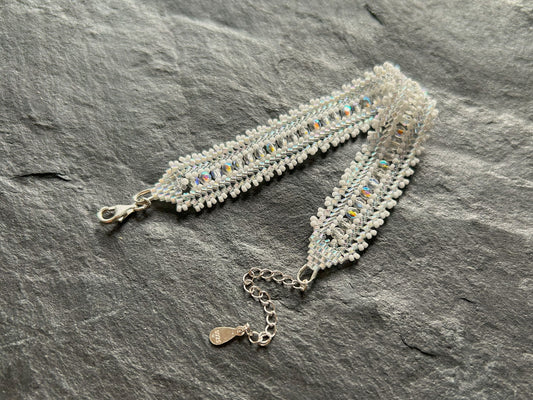 Personalized "Coburn" bracelet - crystal white