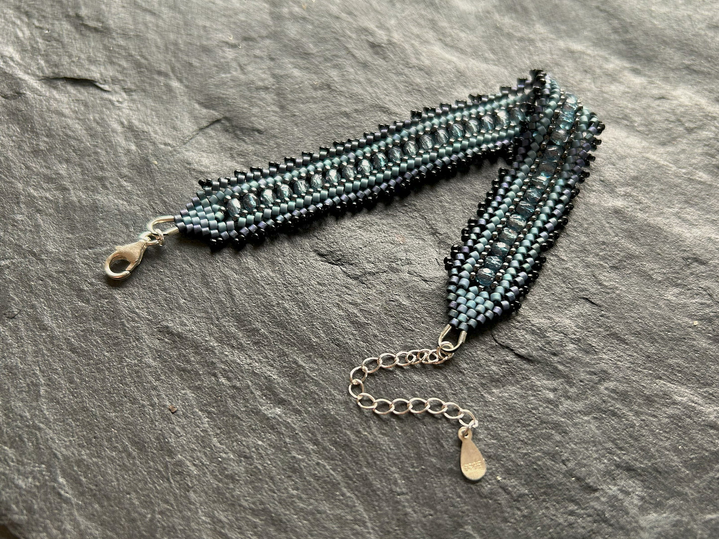 Personalized "Coburn" bracelet - denim blue