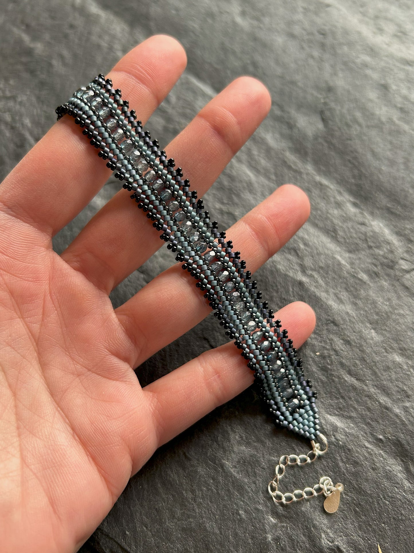 Personalized "Coburn" bracelet - denim blue