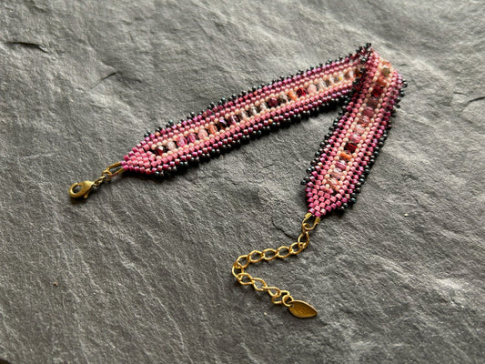 Personalized "Coburn" bracelet - hot pink