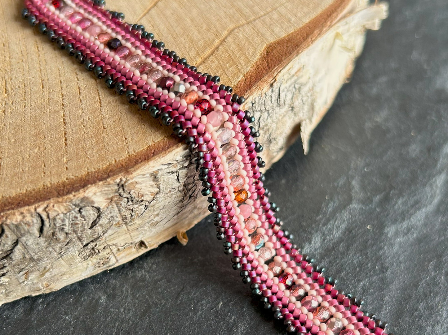 Personalized "Coburn" bracelet - hot pink