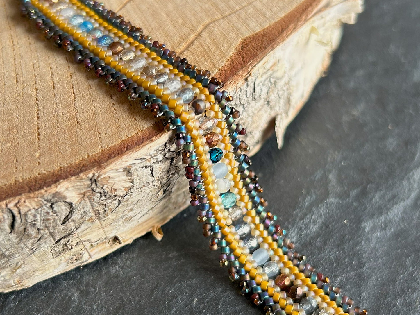 Personalized "Coburn" bracelet - yellow & blue