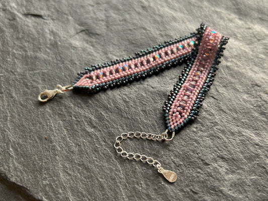 Personalized "Coburn" bracelet - lilac & blue