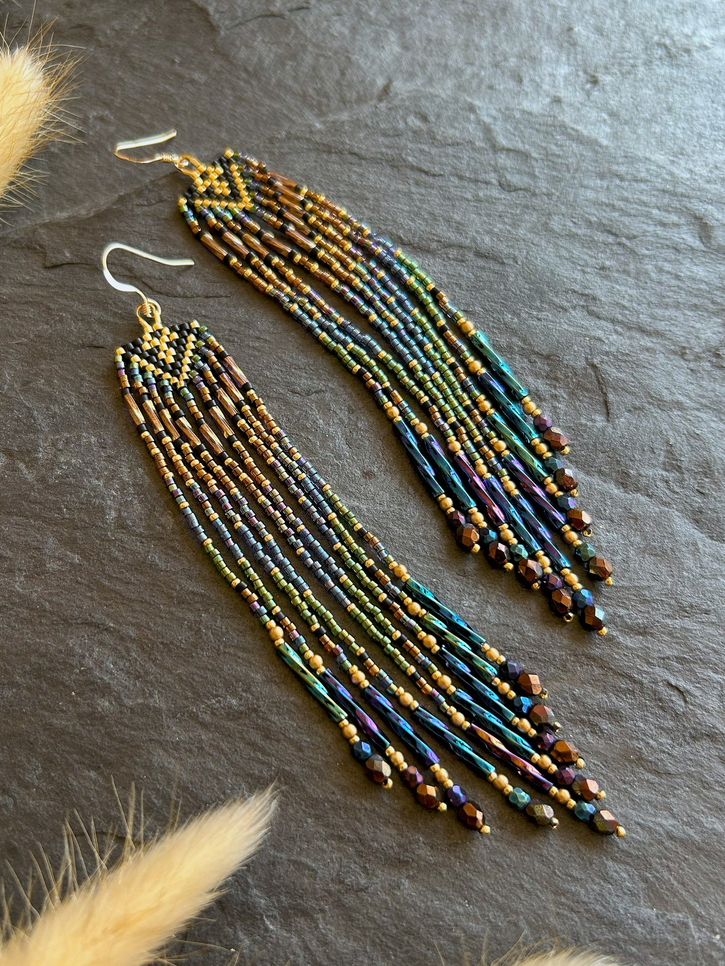 Small earrings "Sheila" - dark galaxy