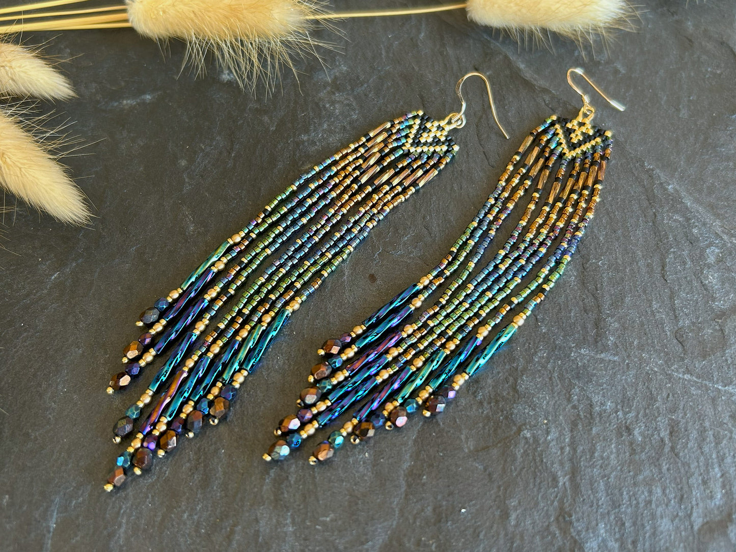 Small earrings "Sheila" - dark galaxy