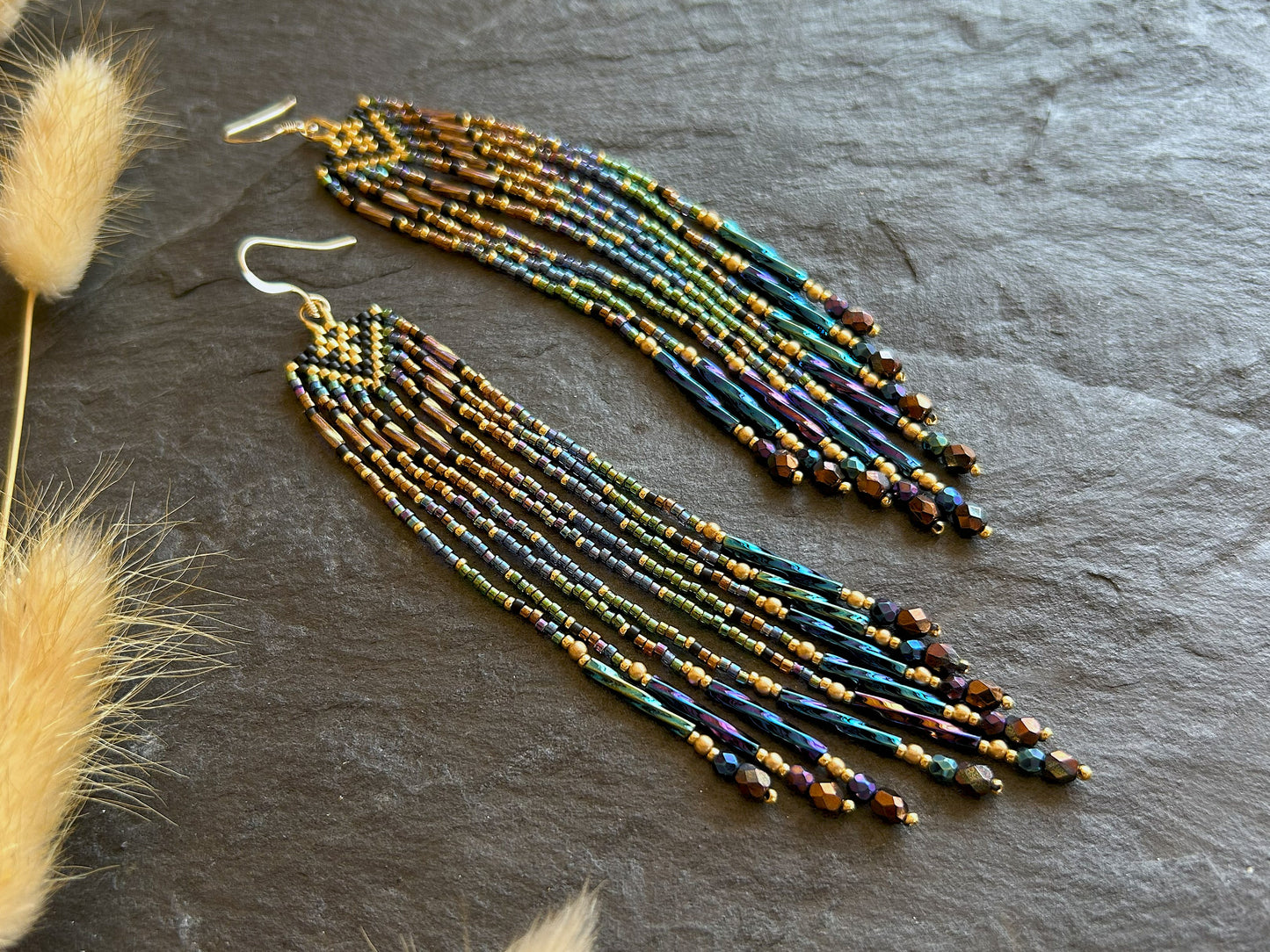 Small earrings "Sheila" - dark galaxy