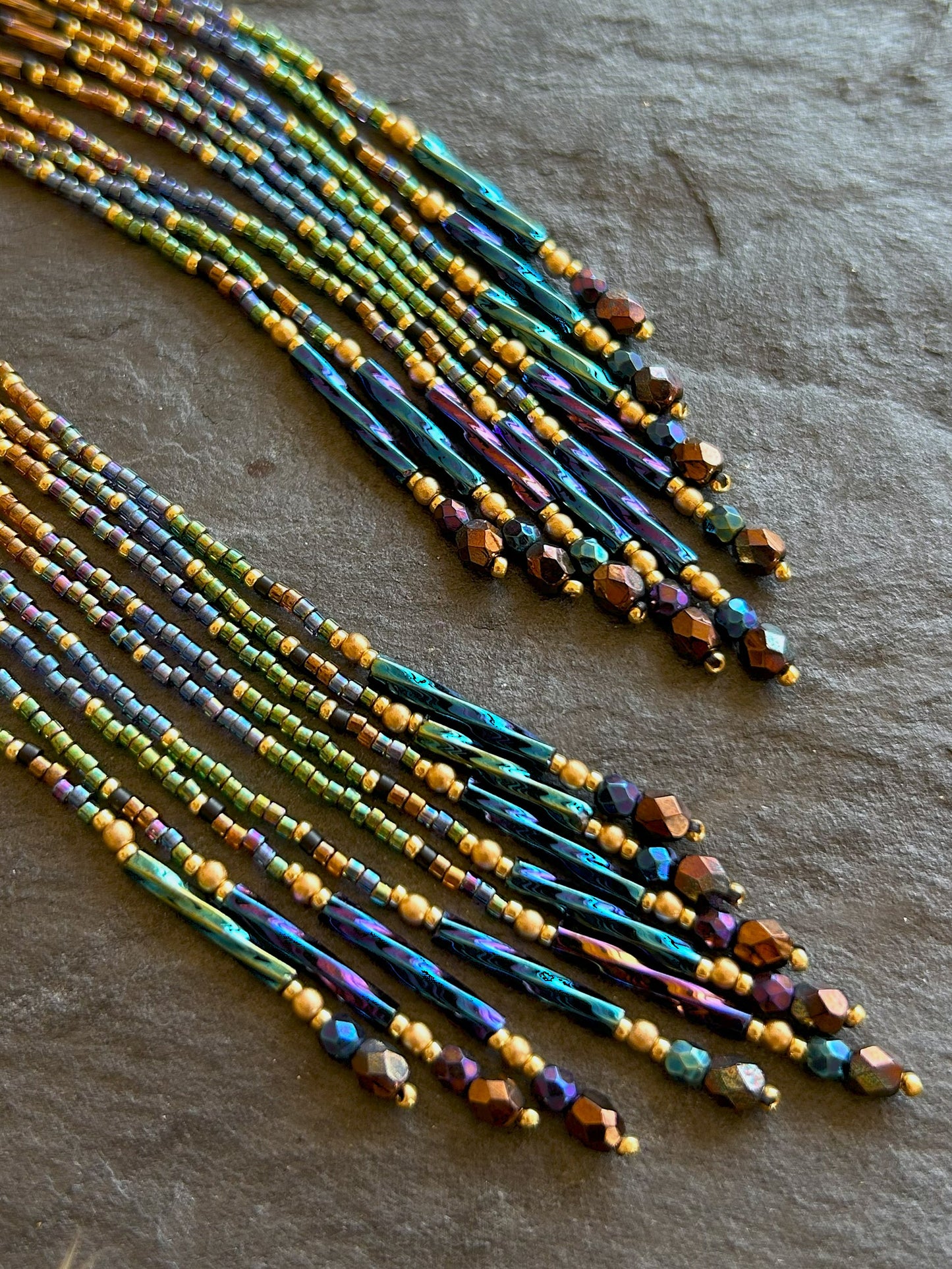 Small earrings "Sheila" - dark galaxy