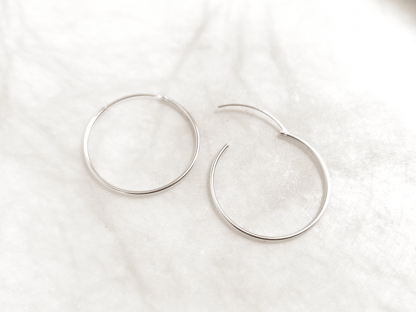 30mm sterling silver hoops with endless clasp