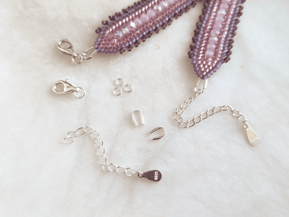 Silver supply kit for "Coburn" bracelets