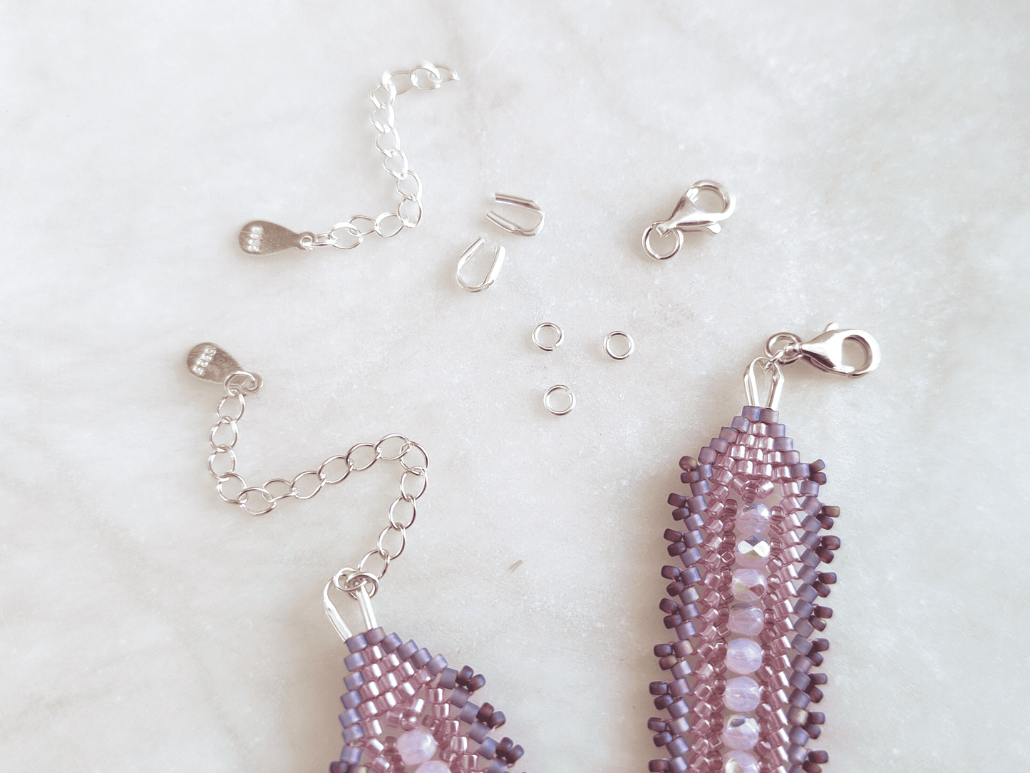 Silver supply kit for "Coburn" bracelets