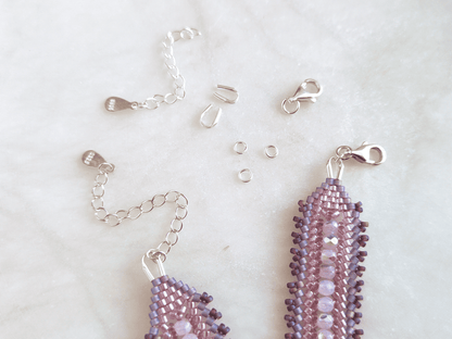 Silver supply kit for "Coburn" bracelets