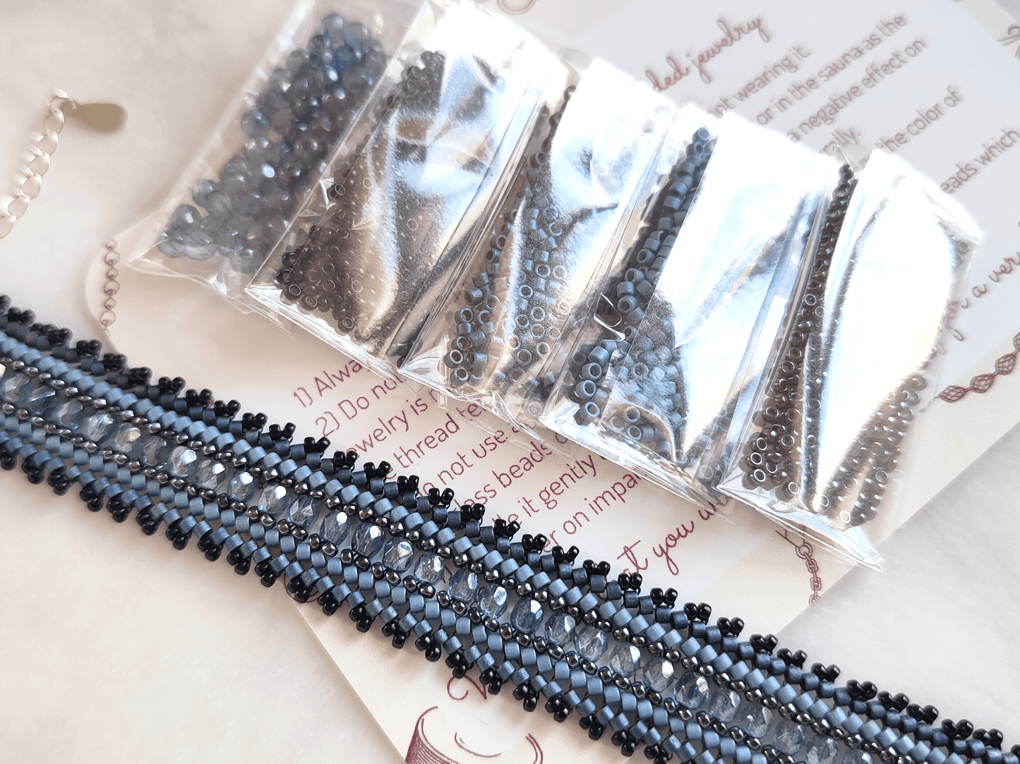 "Coburn" Perlen-Kit - Stahl