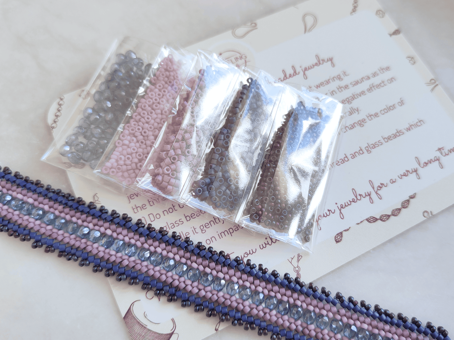 "Coburn" bead kit - cornflower